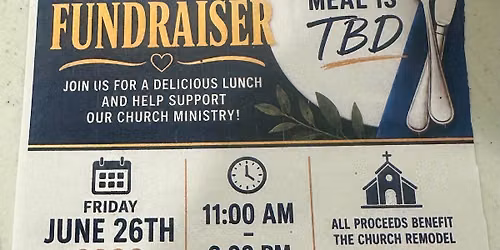 Lunch Fundraiser — 1100 n 5th street broken arrow ok 74012
