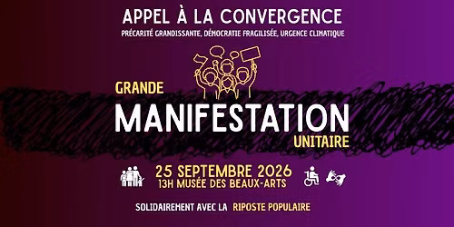 Grande manifestation unitaire - Riposte populaire