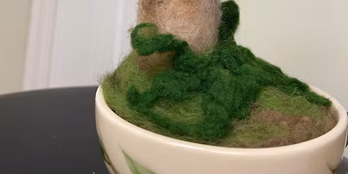 Needle Felted Mushroom Houses