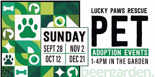 Lucky Paws Adoption Events at beergarden