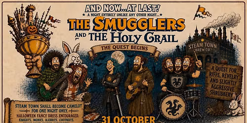 HALLOWEEN at Steam Town with live music from 'The Smugglers' and spooky trickery from 'Magic Alex'