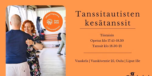Tanssitautisten kes\u00e4tanssit 18.8.2026