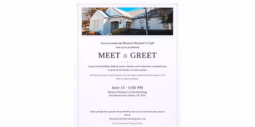 Denton Woman\u2019s Club Meet & Greet