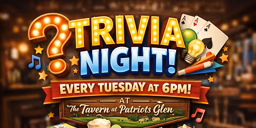 Trivia Night every Tuesday at 6PM
