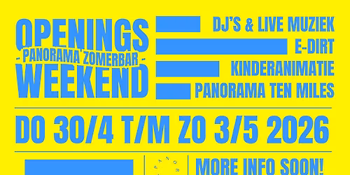 \u2600\ufe0f Openingsweekend Panorama 2026 \u2600\ufe0f