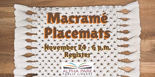 Macram\u00e9 Placemats