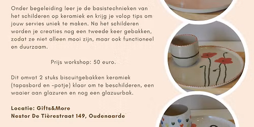Workshop keramiekschilderen  - tapasset