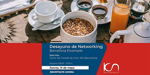 KCN Desayuno de Networking Barcelona Eixample - 14 de mayo