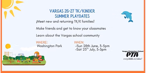TK\/K Summer playdates  \/ Encuentros de verano de TK\/K