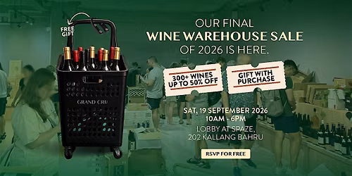 Wine Warehouse Sale - 19 Sep 2026