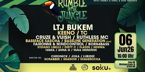 Rumble in the Jungle 2K26 w\/ LTJ Bukem, Keeno, TC, Cruze & Vuish, Ruthless +++