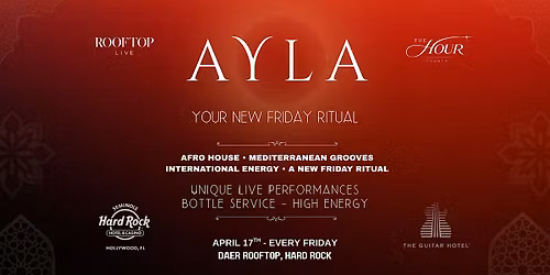AYLA at DAER Rooftop | Your New Friday Ritual | April 17th