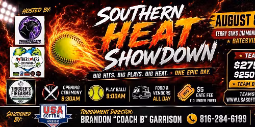 "Southern Heat Showdown" Softball Tourney & Market