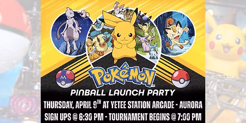 Pokemon Pinball Launch Party at Yetee Station Arcade