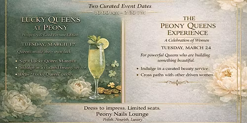 Lucky Queens at Peony - A Curated Beauty Experience for Ambitious Women