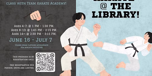 Karate at the Library with Team Karate Academy!