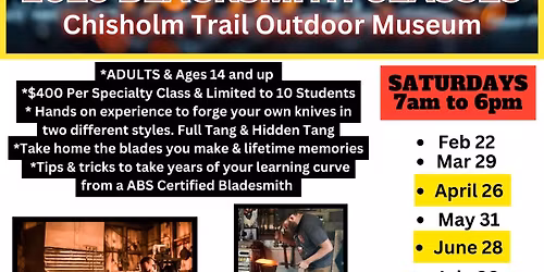 2025 SPECIALTY Blacksmith Class - Oct 25, 2025