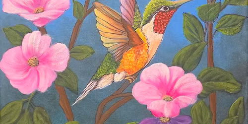 Acrylics on Canvas: Hummingbird