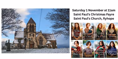 Glenda Young books set in Ryhope, Saint Paul's Church Christmas Fayre, Ryhope, November 1