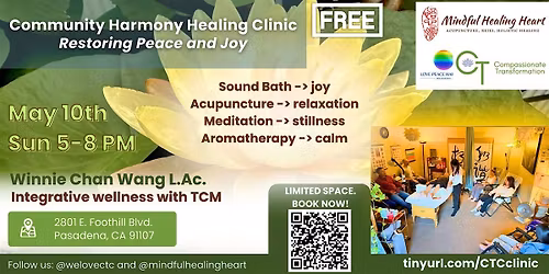 FREE! Community Harmony Acupuncture \u793e\u5340\u548c\u8ae7\u9488\u7078