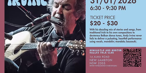 Andy Irvine Live at The Old Savoy Theatre, Newcastle Hunter Valley Folk Club