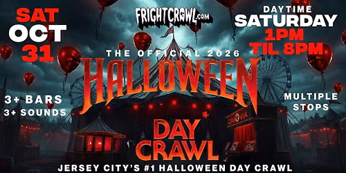 The Fright Crawl | Jersey City Halloween Day Bar Crawl 2026 | Sat, Oct 31