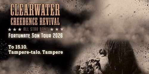To 15.10. Clearwater Creedence Revival All Star Band - Tampere-talo, Tampere