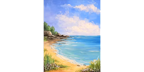 Serene Coastal Vibes - Paint and Sip in Denver | Classpop!\u2122