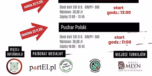 Puchar Polski w Steel Dart 501 D.O. Elbl\u0105ska Ku\u017ania Darta Shanghai