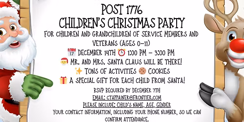 Post 1776 Children\u2019s Christmas Party