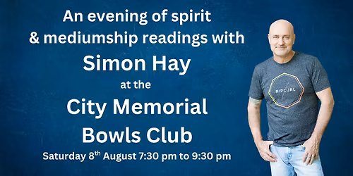 Aussie medium Simon Hay at the City Memorial Bowls Club