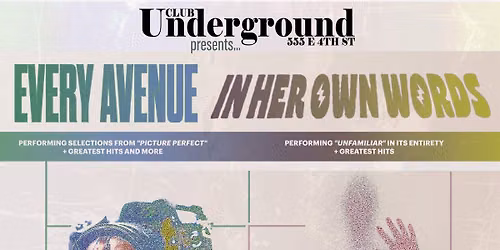 EVERY AVENUE x IN HER OWN WORDS with FELICITY, TARNISH, TOO CLOSE FOR COMFORMT, & TINY PAPER HEARTS