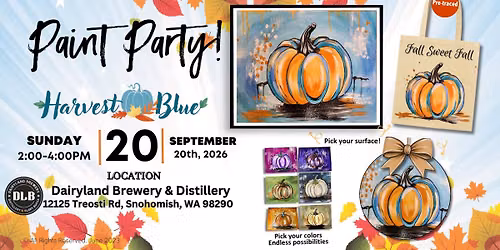 Harvest Blue Paint Party