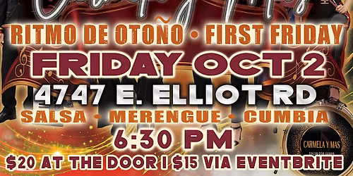 Carmela y M\u00e1s 1st Fridays at Cactus Jacks  - Oct 2  "RITMO DE OTO\u00d1O"