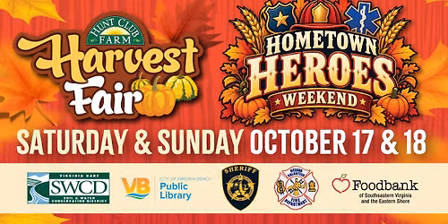 \ud83c\udf42\ud83d\ude92 Hometown Heroes Weekend at Hunt Club Farm\u2019s Harvest Fair! \ud83d\ude93\ud83d\udcda
