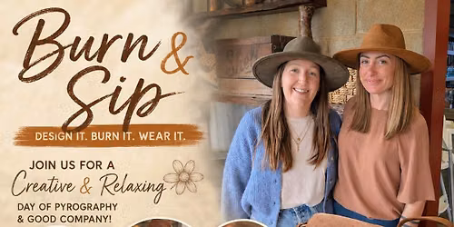 Sun 30 Aug, 1pm - Burn & Sip at The Brush Bar Studio, Parkside