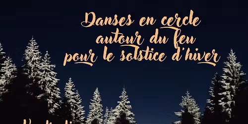 Danses en cercle autour du feu pour le solstice d'hiver