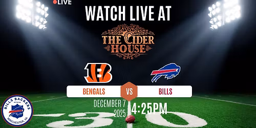 The Cincinnati Bengals vs the Buffalo Bills: Live at The Cider House