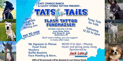 Last Chance Ranch & Lucky Strike Tattoo Tats For Tails 6\/20