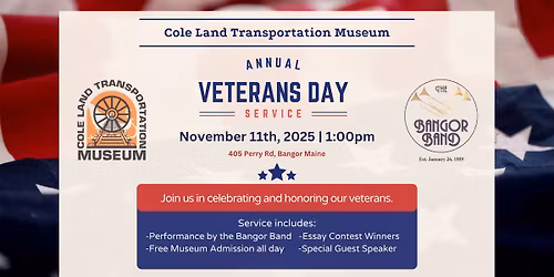 Veterans Day Service @ Cole Museum (Free Admission)