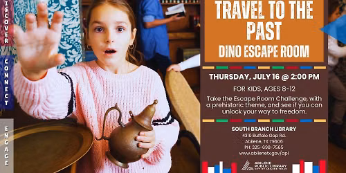 Travel to the Past: A Dinosaur Escape Room (South Branch)