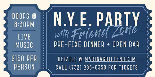 New Year's Eve with Friend Zone Live @ Marina Grille