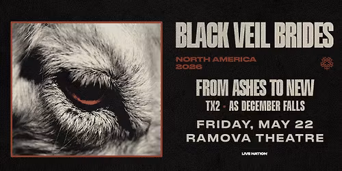 Black Veil Brides: North American Tour 2026 at Ramova Theatre