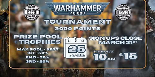 Warhammer 40k - 2000 point Tournament