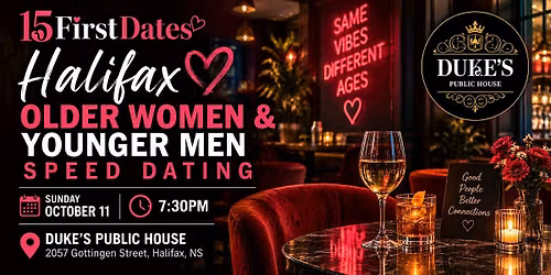 Halifax Older Women & Younger Men Speed Dating