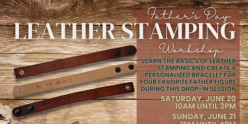 Father's Day Leather Stamping with Historic Westville Village