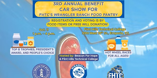 3rd Annual Benefit Car Show for FHTC's Wrangler Ranch Food Pantry