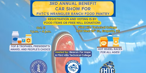 3rd Annual Benefit Car Show for FHTC's Wrangler Ranch Food Pantry
