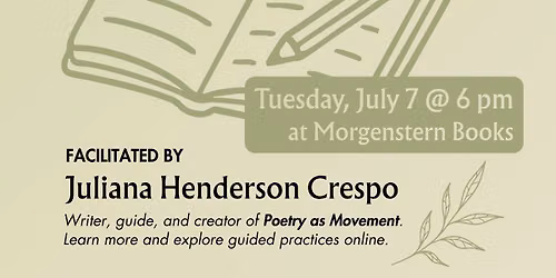 Poetry as Movement Local Workshop (Free)