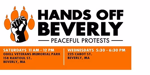 Saturday protest at Odell Park in Beverly MA.
